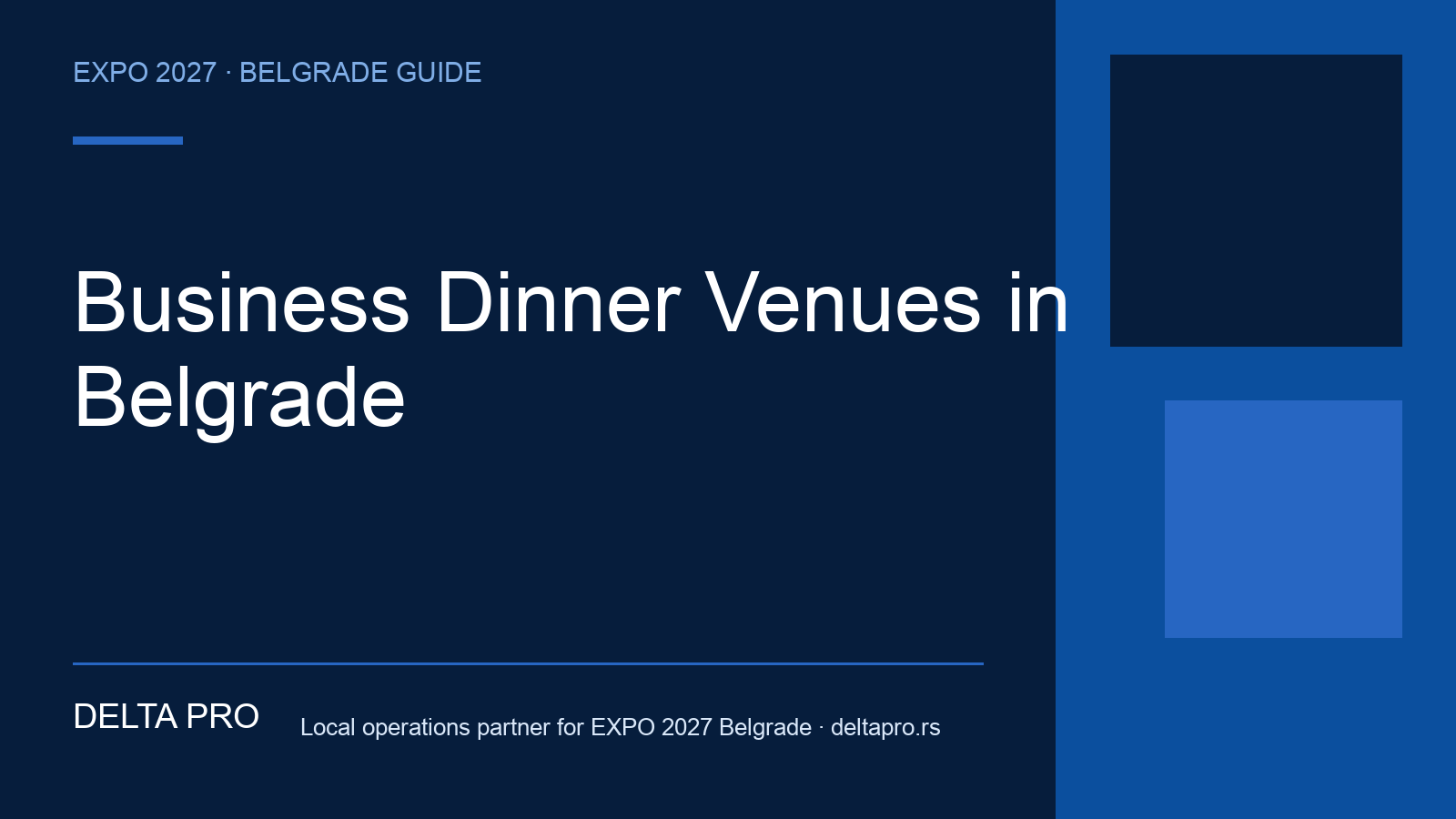 Business Dinner Restaurants in Belgrade: 6 Venues for 8-20 Foreign Guests